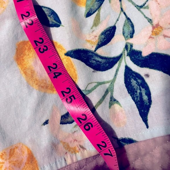 Catherines Petite Plus size Lemon Print Linen-Cotton Shirt size 26/28 WP - Picture 9 of 11